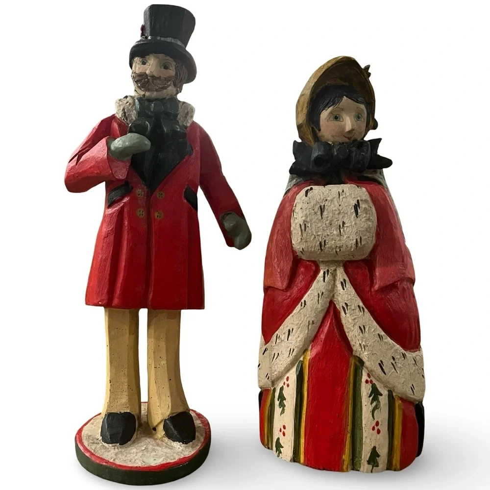 House of Hatten Vintage Victorian Caroler Couple 12” Scale